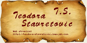 Teodora Stavretović vizit kartica